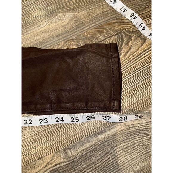 Joe's Jeans THE CHARLIE High Rise Skinny Ankle Coated Jeans in Plum - 25. 16 - Picture 11 of 12